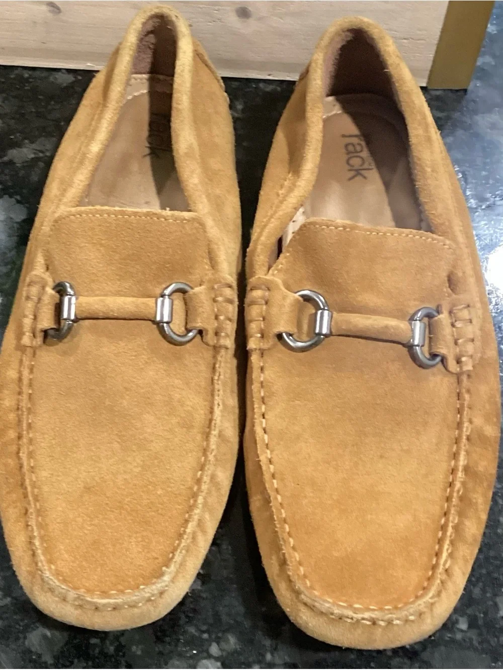 Men's Suede Bit Loafers in Tan by Tack